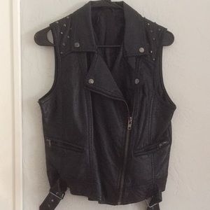 Faux Leather Vest